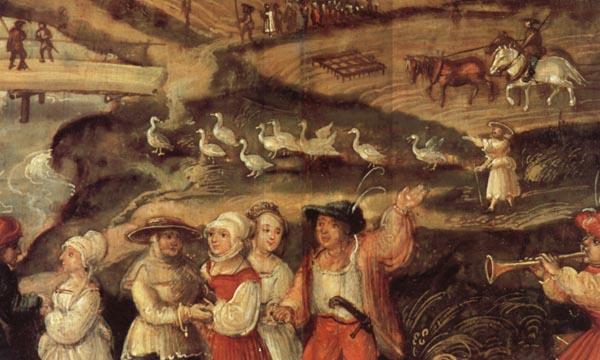 Joachim Beuckelaer Detail of A Village Celebration oil painting image